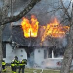Firefighters battle active house fire on garfield avenue in cherry hill - photo licensed by shore news network.