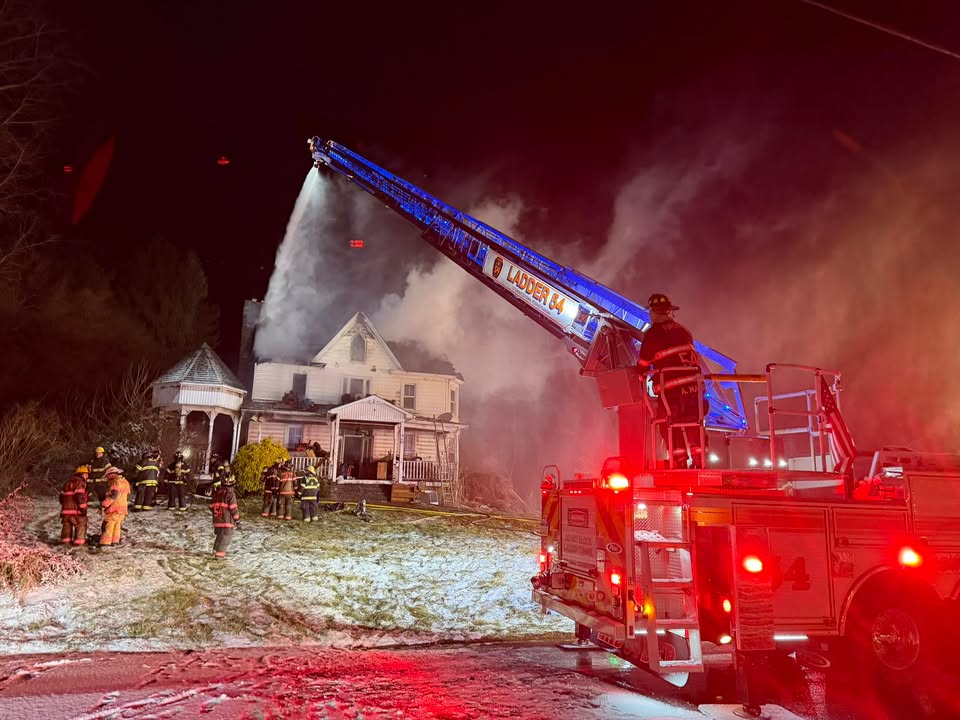 Firefighters battle two-alarm Pylesville house fire during snowstorm