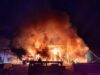 Overnight blaze destroys barn in southampton as firefighters battle flames for hours