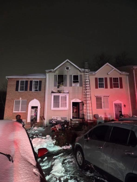 Flames trap mother and baby inside burning maryland home