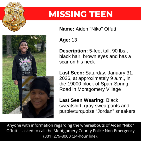 Maryland teen vanishes after leaving montgomery village home - photo licensed by shore news network.