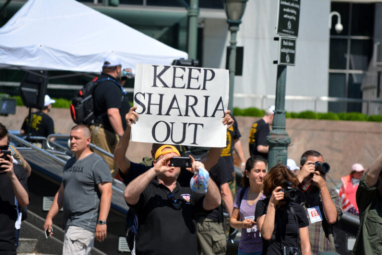 Alleged islamaphobia at sharia law protest