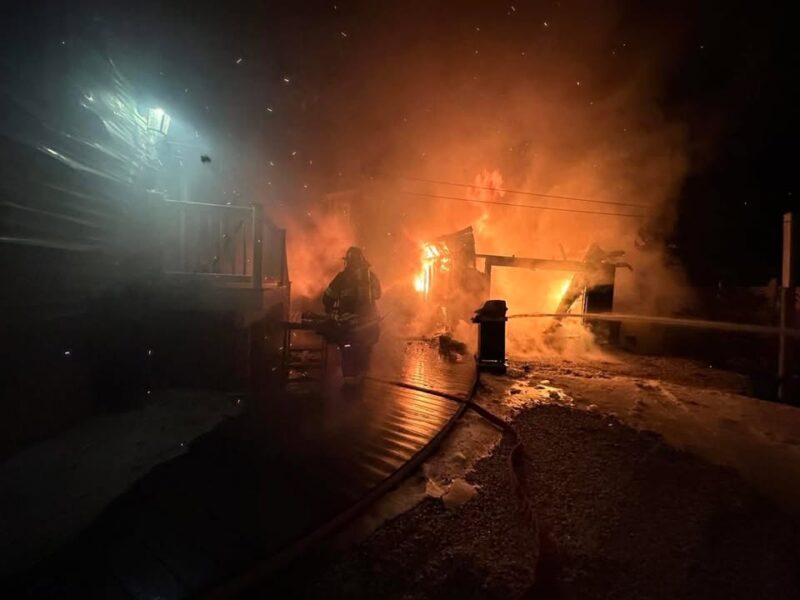 Firefighters battle late-night blaze in barnegat light, prevent home from burning - photo licensed by shore news network.
