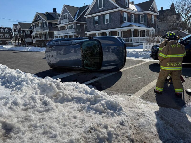 Overturned crash shuts down bay head intersection, sends victims to hospital - photo licensed by shore news network.