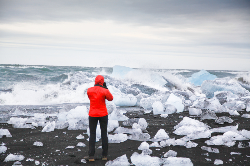 Massive Icebergs as Big as Cars Litter a Beach in Cape May County