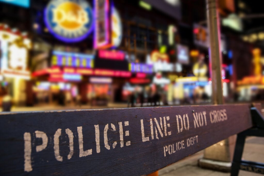 New York City Police Dept. barrier - Times Square