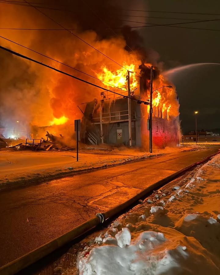 Fire destroys South Main Street building in Akron, demolition underway