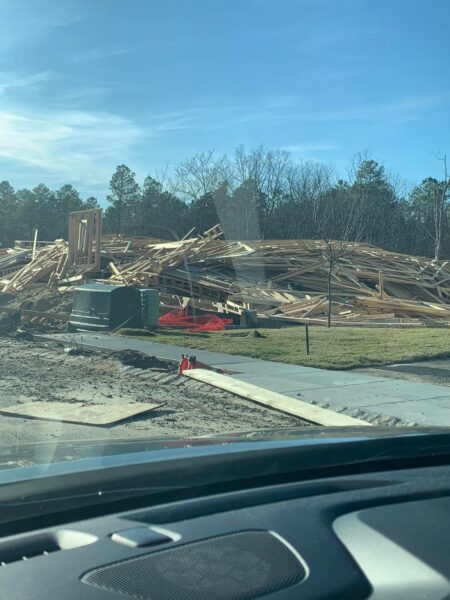 Report: no nearby working fire hyrdants as jackson 21 apartment under construction burns to the ground - photo licensed by shore news network.