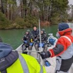 Chesapeake police dive team trains for underwater rescue operations at city park - photo licensed by shore news network.