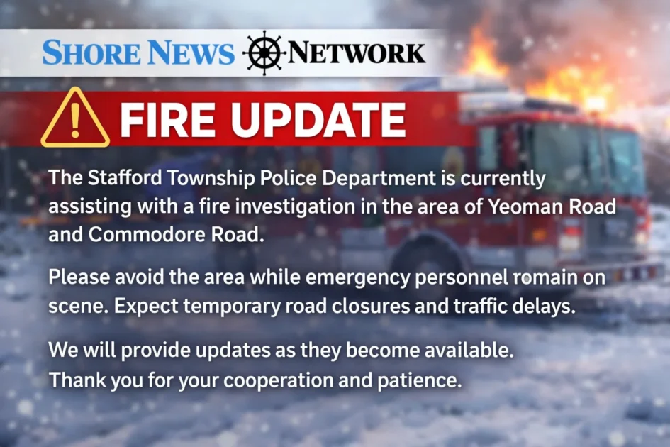 Fire investigation shuts down roads in Stafford Township neighborhood