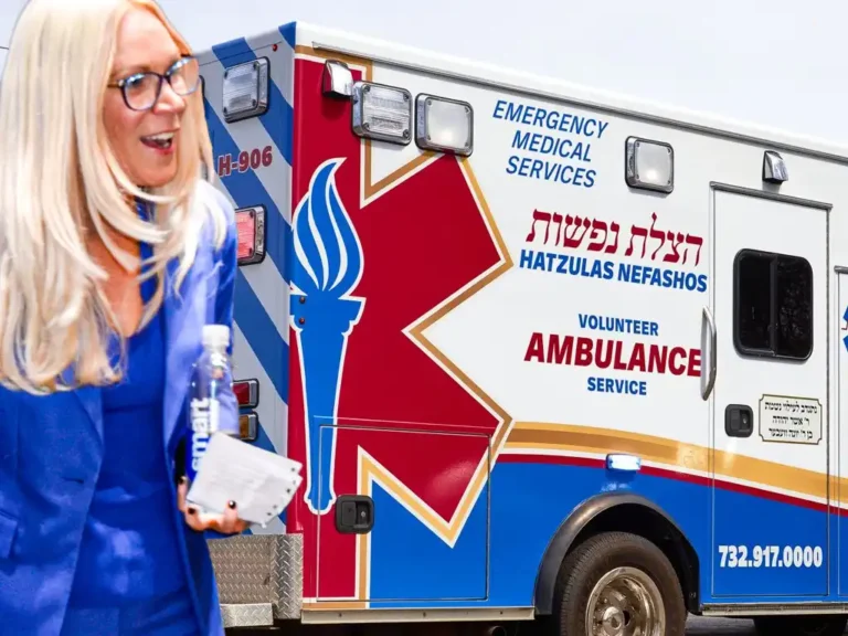 Mayor Jennifer L. Kuhn praises the response of local volunteers from Hatzolah, Chaverim, and Jackson EMS.