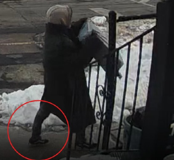 Porch pirate caught on camera stealing package in newark - photo licensed by shore news network.