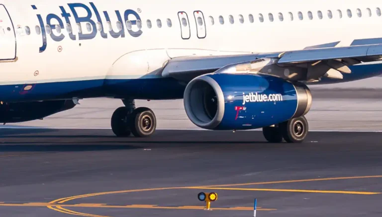 Engine issue forces emergency landing at newark airport; passengers use slide to exit plane - photo licensed by shore news network.