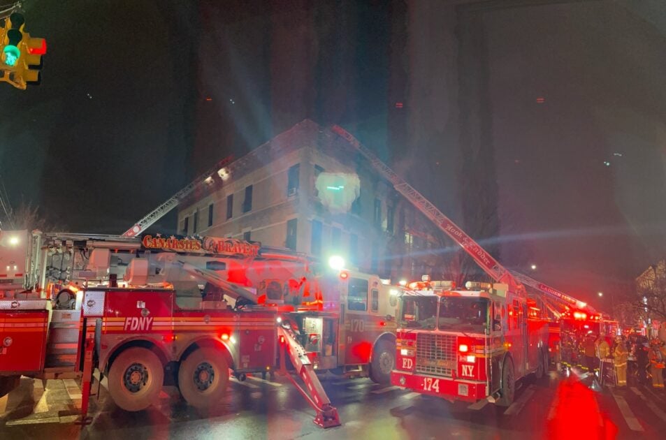 Brooklyn inferno erupts in 3 alarm blaze injuring five