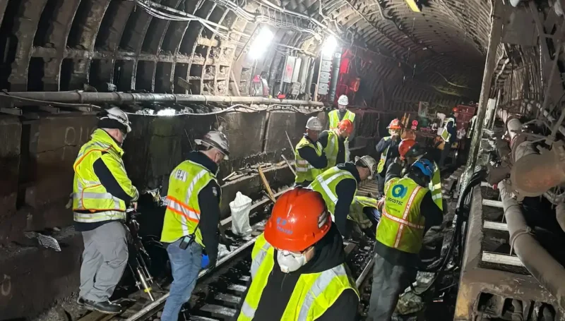 Fire near hoboken path tunnel halts service to manhattan; no injuries reported