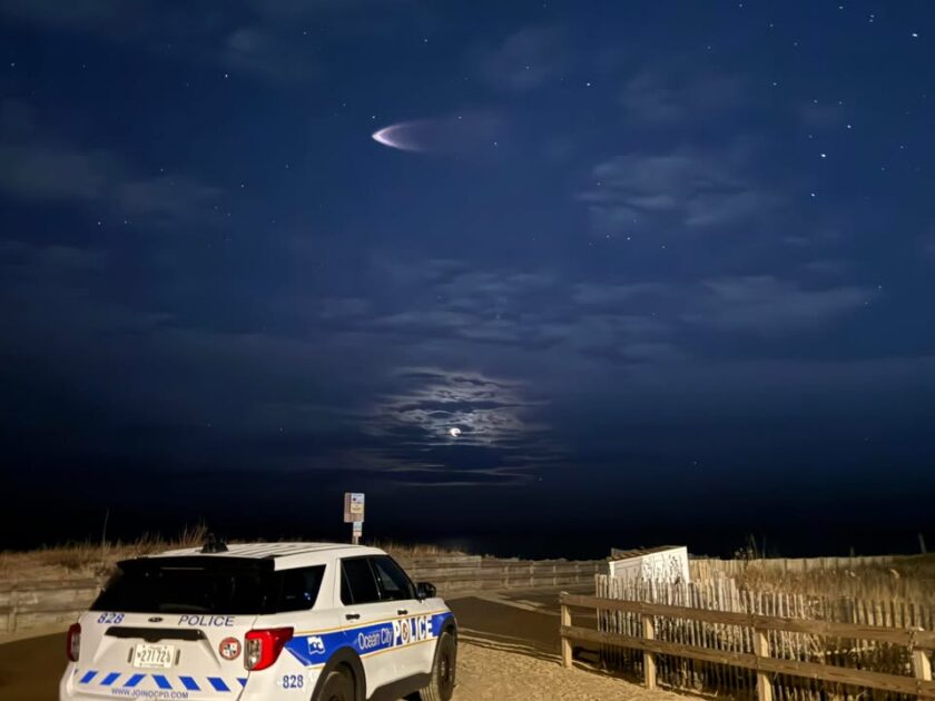 Spacex crew-12 rocket dazzles ocean city skies before dawn - photo licensed by shore news network.