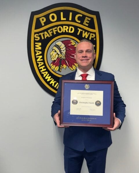 Stafford township officer earns major leadership credential - photo licensed by shore news network.