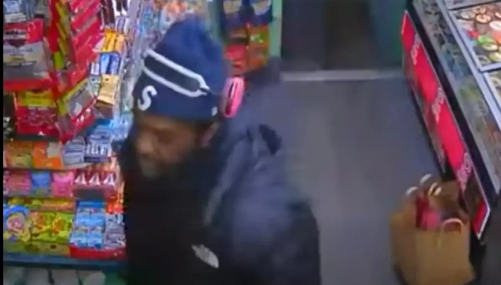 Man sought after brutal water jug assault in manhattan store