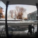 Porch pirate caught on camera stealing package in newark - photo licensed by shore news network.