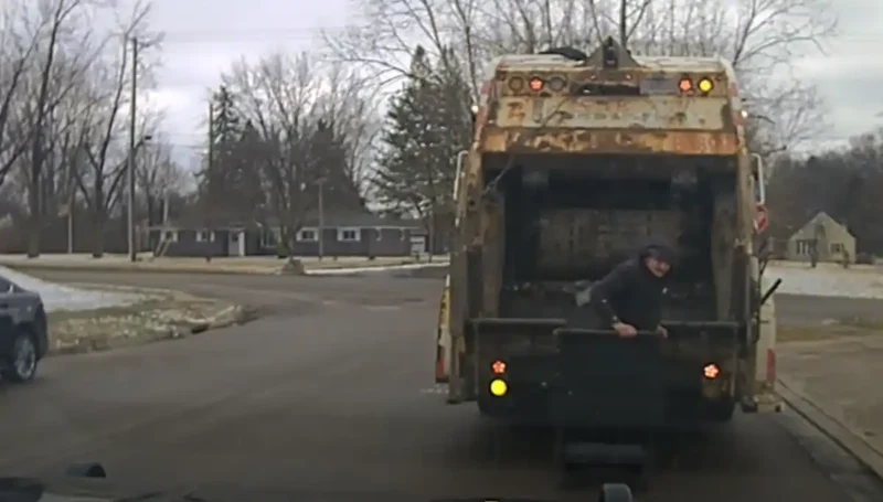 Sanitation worker finds wanted fugitive hiding inside garbage can in Huber Heights