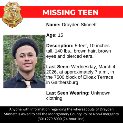 Maryland teen vanishes from gaithersburg neighborhood