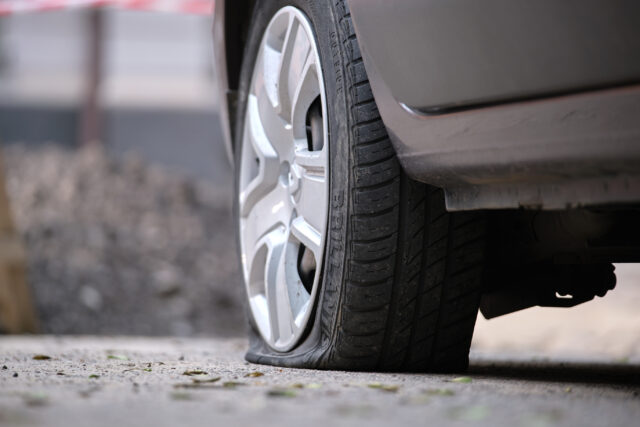 Gun toting driver wanted after road rage tire slashing