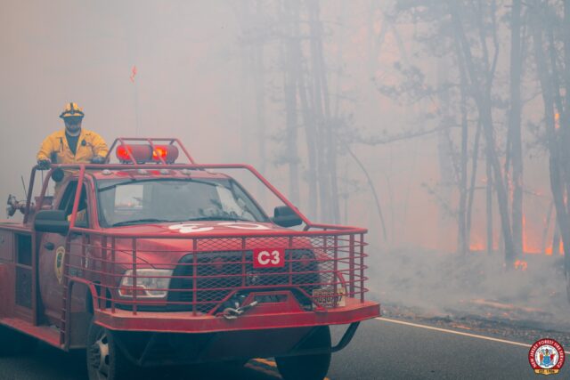 Breaking: first major wildfire of the season shut down part of route 195 as crews rushed to contain the blaze.
