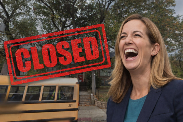 Mikie sherrill sees middle school in her own town shut down over school funding catastrophe in new jersey