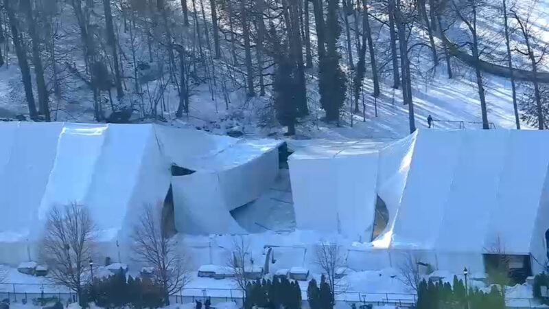 Heavy snow caused ice rink tent collapse in Westfields Gumbert Park