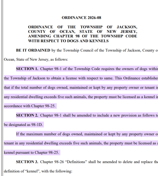 New jersey town wants to limit how many dogs one family can legally own or face possible jail time