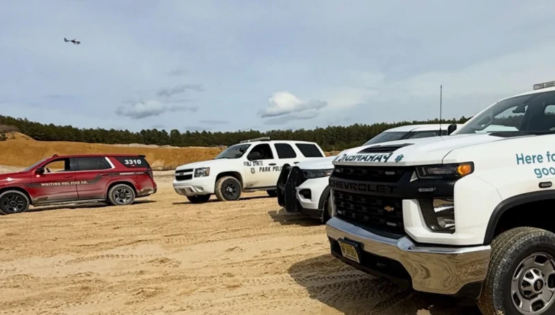 Rescue Crews Respond to Off Road Crash in Remote Burlington County Sand Pit