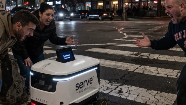 America's first ai hate crime as food delivery robot harassment caught on camera