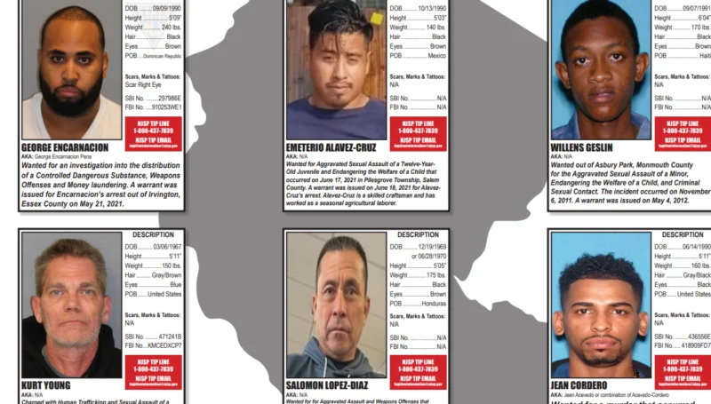New Jerseys Most Wanted Fugitives Continue to Evade Capture