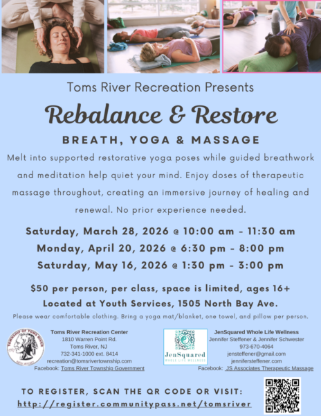 Toms river offers yoga and wellness classes focused on relaxation and recovery | photo licensed by shore news network. Toms river offers yoga and wellness classes focused on relaxation and recovery
