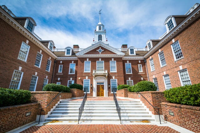 The delaware state capitol building in dover, delaware.