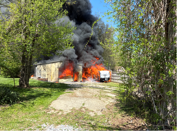 Barn Fire Causes $50K Damage in Finksburg, Investigation Underway Into Cause