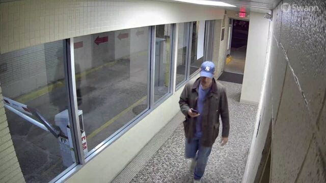Caught on cam suspect wanted in parking garage vandalism