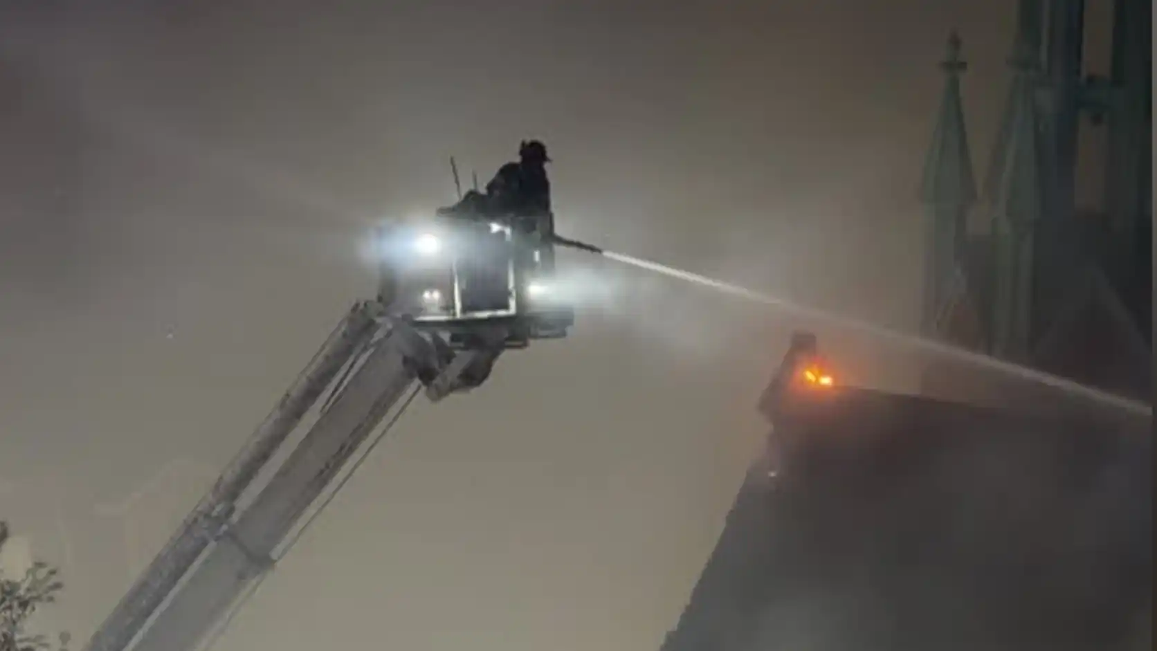 Queens church fire injures 6 firefighters, forces exterior attack as roof collapses