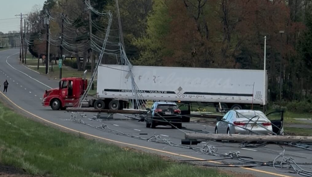 Crash with downed power lines traps drivers on Route 34 in Wall Township, crews rescue occupants