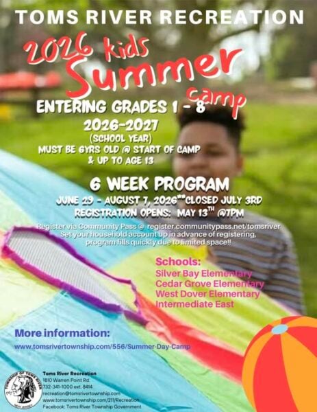 Toms river summer camp registration opens as spots expected to fill within minutes