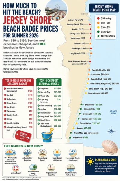 Avoid the ripoff: the cheapest—and most expensive—beaches at the jersey shore in 2026