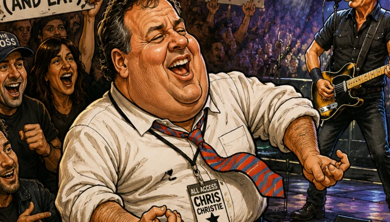 Dad-dancing bruce springsteen superfan chris christie snubbed by the boss at concert