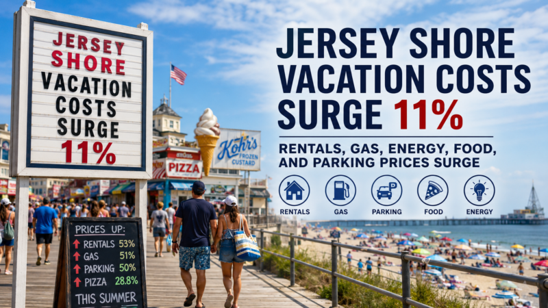 Jersey shore vacation costs surge 11% this summer as rentals, gas, energy, food, and parking surge