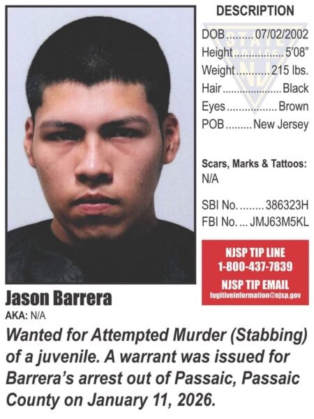 Nj state police add passaic attempted murder suspect to most wanted list Nj state police add passaic attempted murder suspect to most wanted list