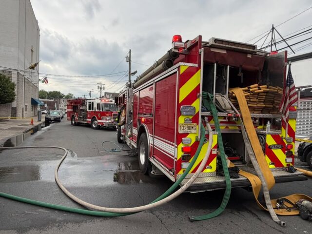 Firefighters battle raging blaze tearing through new jersey apartments
