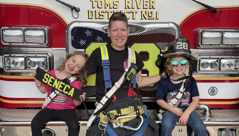 Toms river teacher juggles motherhood, classroom, and volunteer firefighting role Toms river teacher juggles motherhood, classroom, and volunteer firefighting role