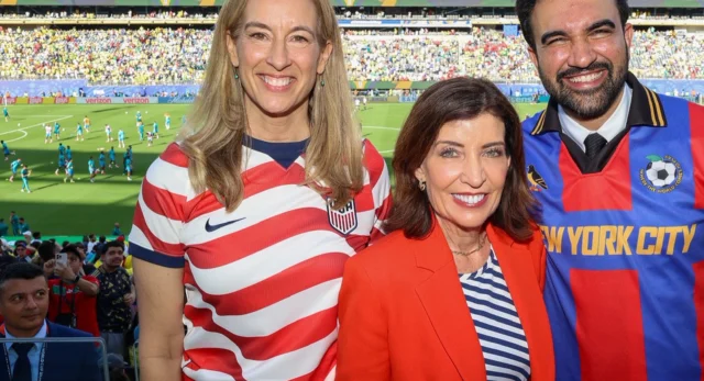 Hochul, sherrill, and mamdani claim they are the 'dream team' at world cup opener 