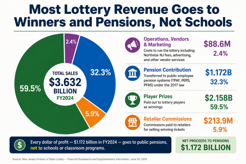 New jersey lottery sent $1. 172 billion to pensions in 2024, audit shows