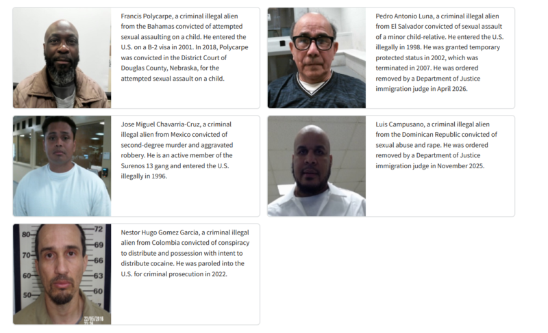 Ice highlights removal of criminal illegal immigrants convicted of murder, child sex crimes Ice highlights removal of criminal illegal immigrants convicted of murder, child sex crimes