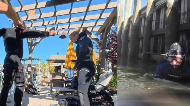 Dog recovered from manasquan lagoon after point pleasant beach dive team search